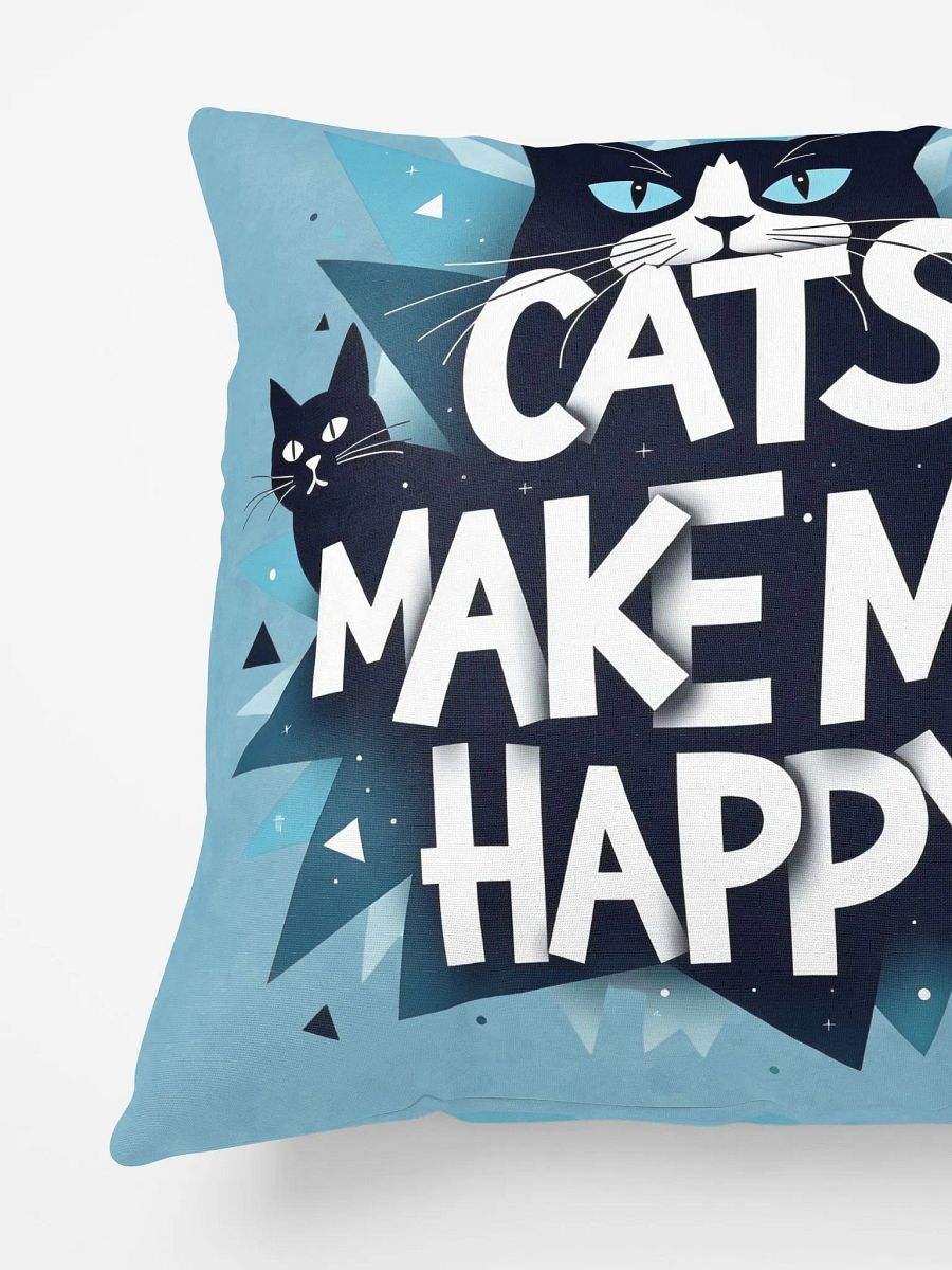 Geometric Cat Happiness Pillow product image (5)
