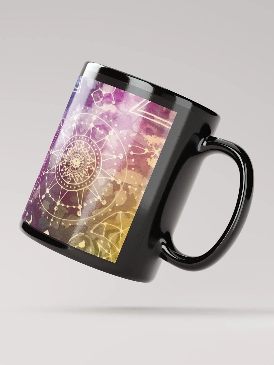 Sacred Geometry, Glossy Black Mug product image (3)