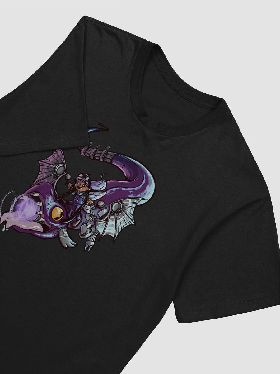 Cyberpunk Fairy Riding Cyborg Dragon T-Shirt - Sci-Fi Fantasy Apparel product image (3)