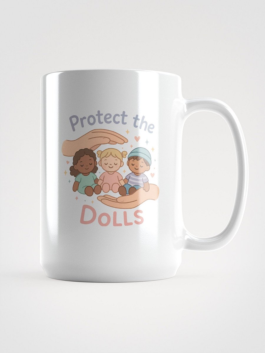 Protect the Dolls Mug – Soft Hand-Drawn Design for Peaceful Living product image (1)