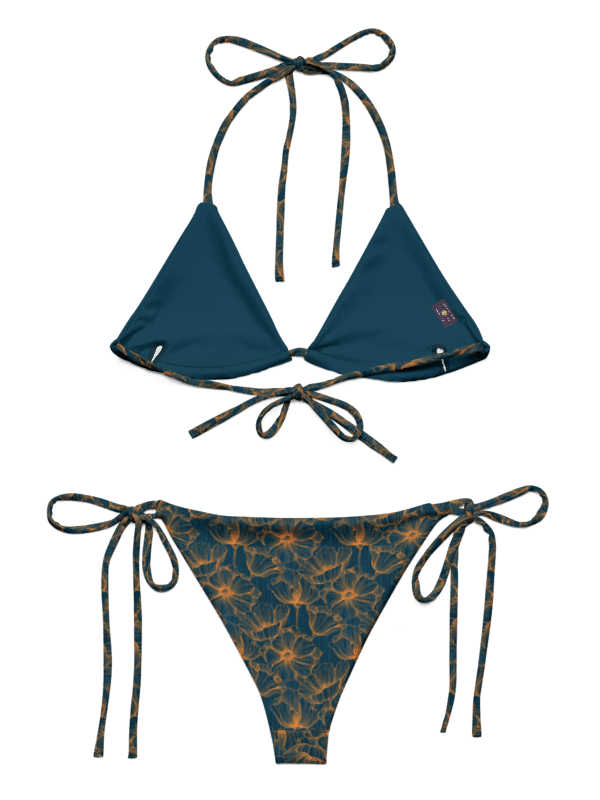 Dark Romantic Floral | Recycled String Bikini product image (10)