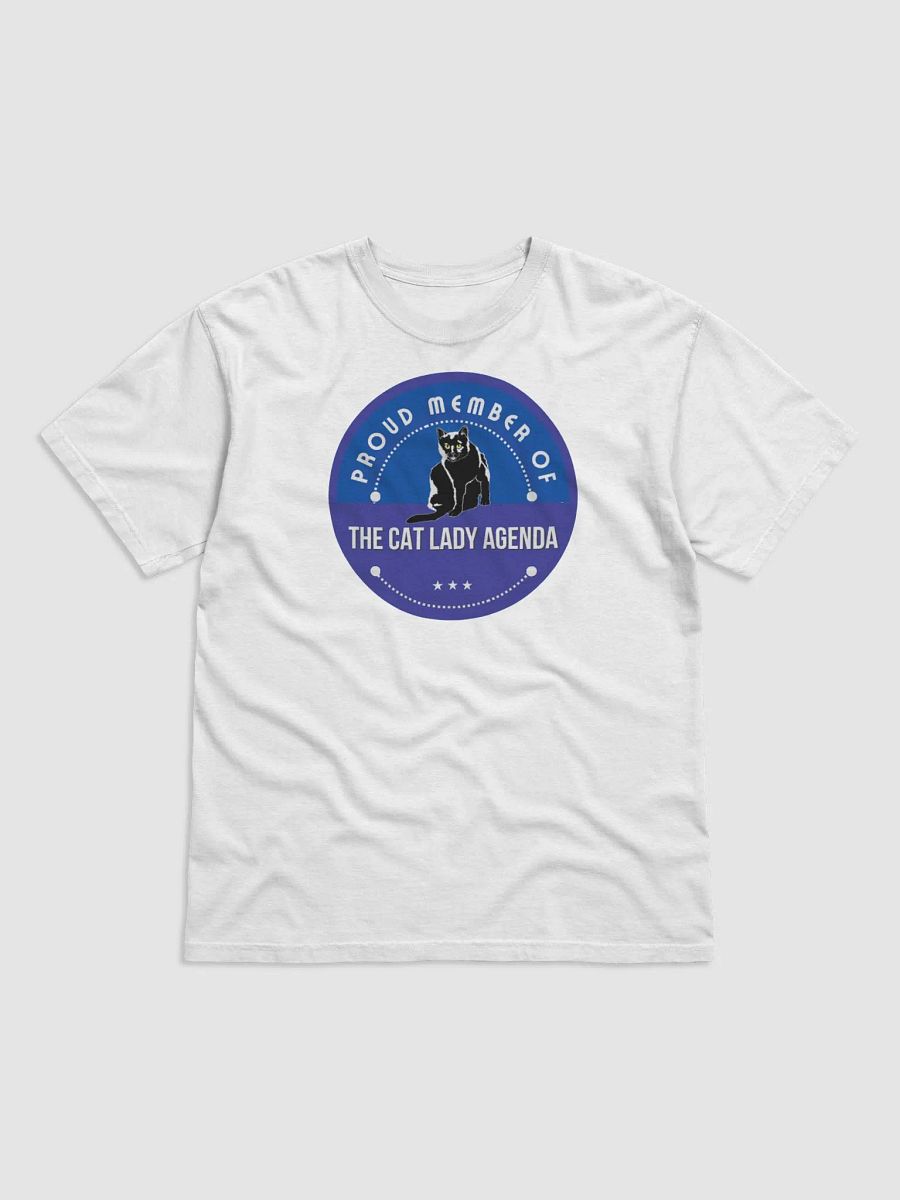 The Cat Lady Agenda blue logo T-shirt product image (2)
