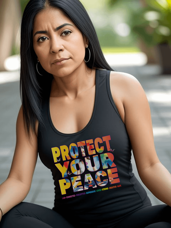 Protect Your Peace 7 Chakra Meditation Yoga Pose Spirituality Tank Top product image (1)