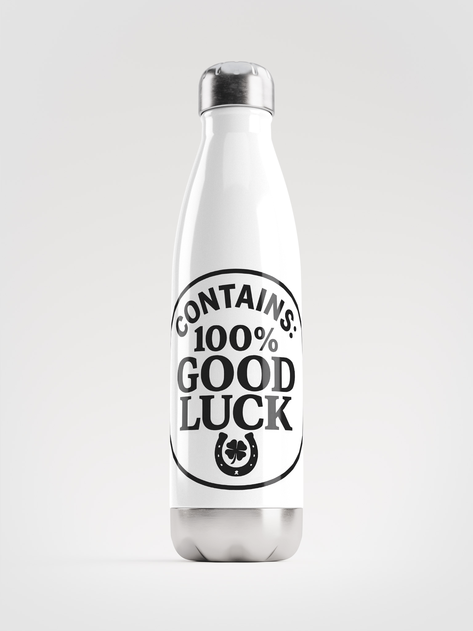 The "100% Good Luck" Stainless Steel Water Bottle product image (1)