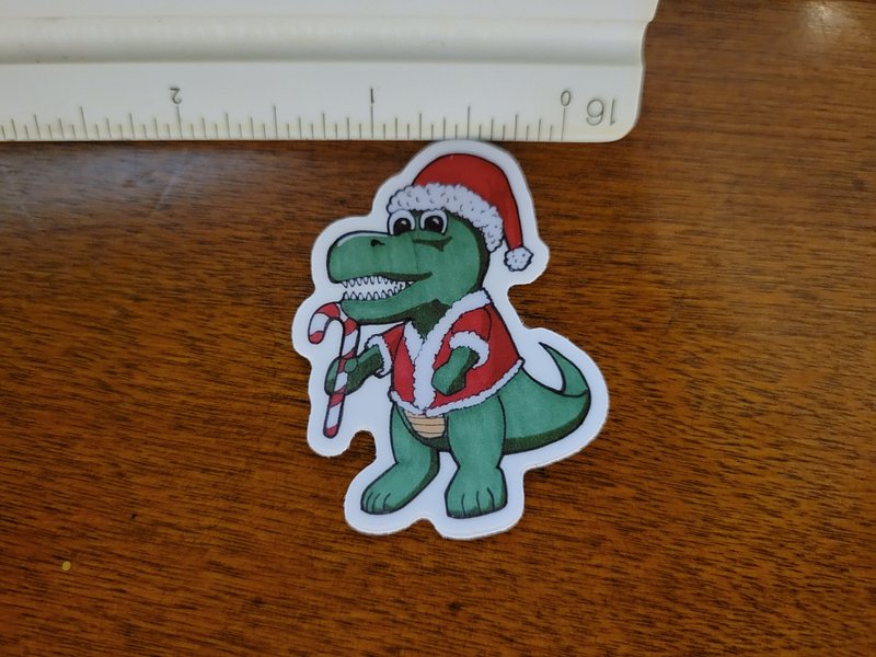 Christmas Dino Sticker