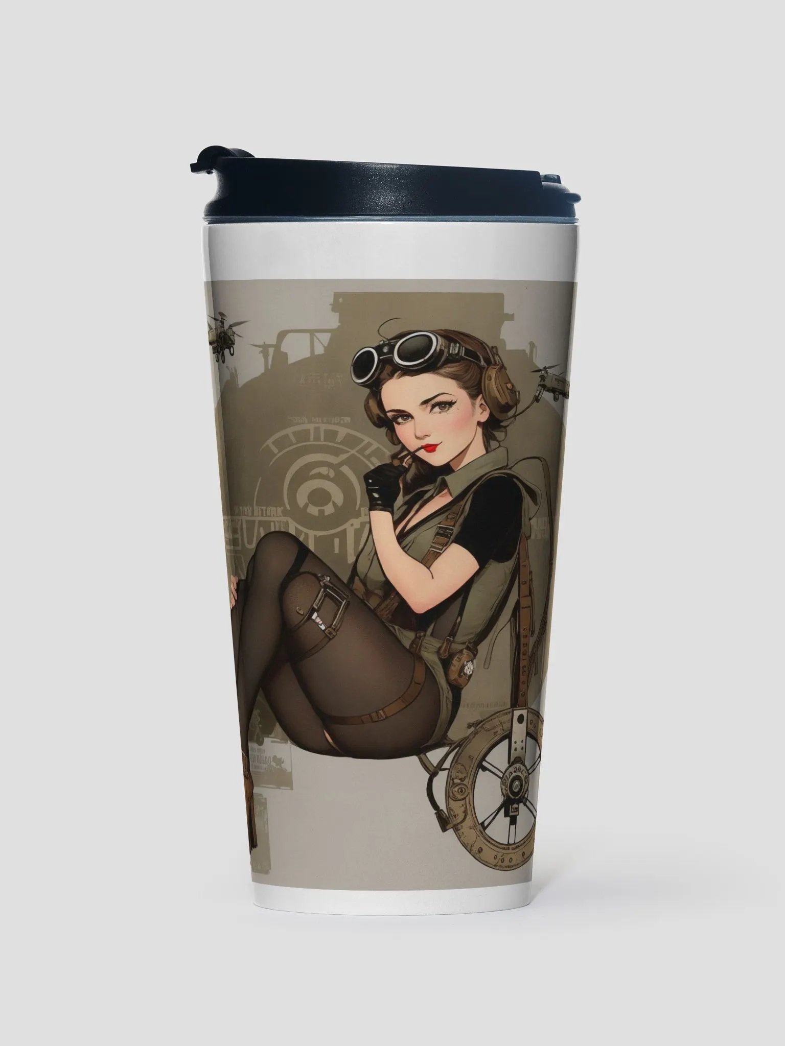 Stainless steel travel mug product image (1)