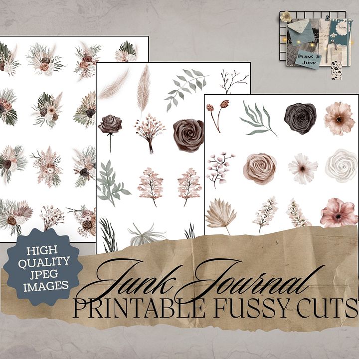 Floral Sage - Printable Fussy Cuts product image (1)