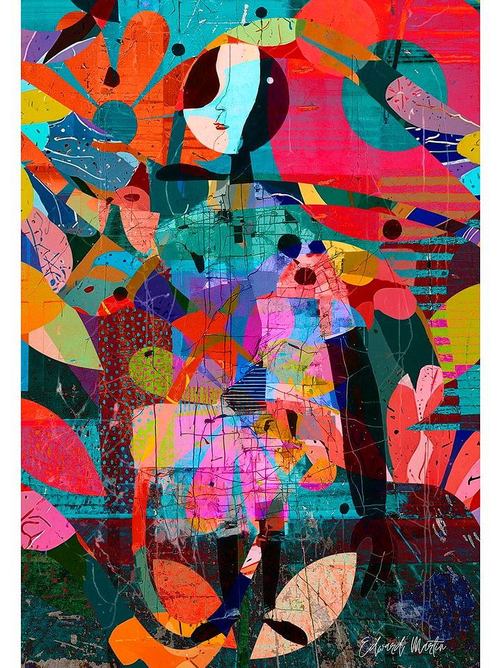 'Maria' by Edward Martin: Mixed Media Collage Print product image (1)