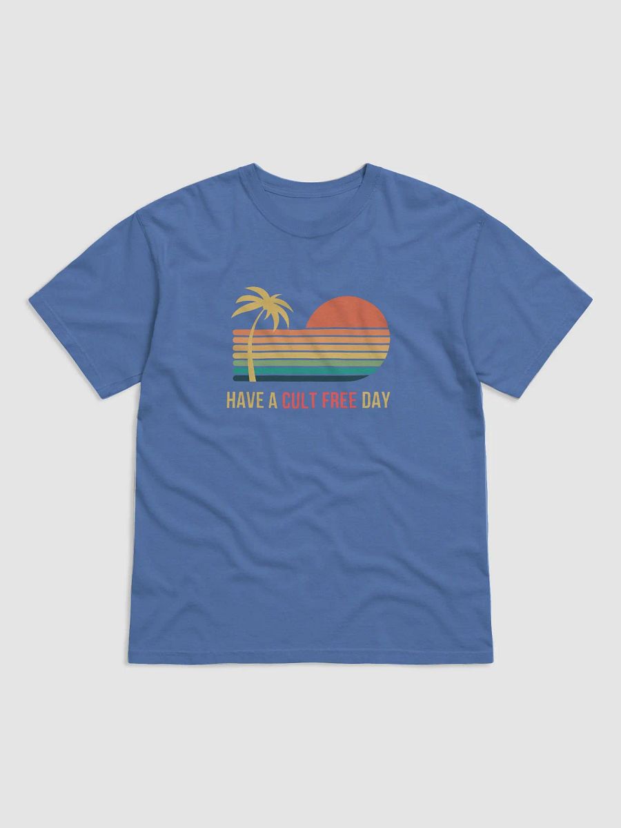 Have a Cult Free Day Retro Blue T-Shirt Mens product image (1)