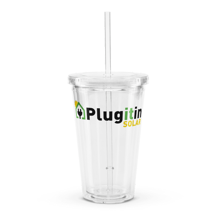 Plug It In Solar High-Quality Clear Plastic Tumbler (16 oz) product image (1)