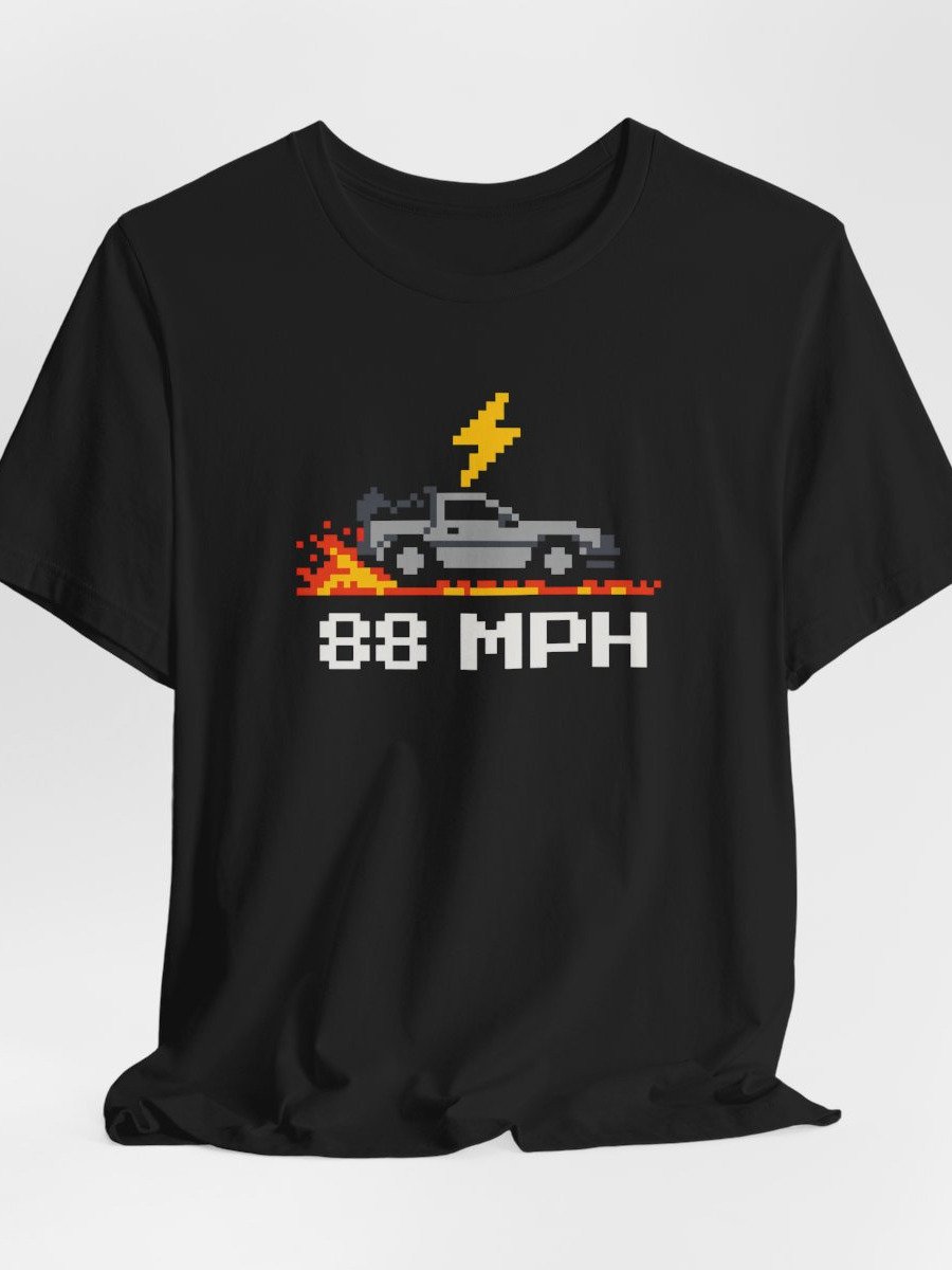 88 MPH T-Shirt – 8-Bit Back to the Future Parody Retro Gaming Tee product image (63)
