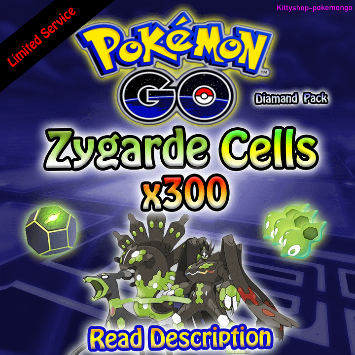 Pokémon Go! - Zygarde Cells x300 (Diamand Pack) 100% Safe - Limited Offer✅ product image (1)
