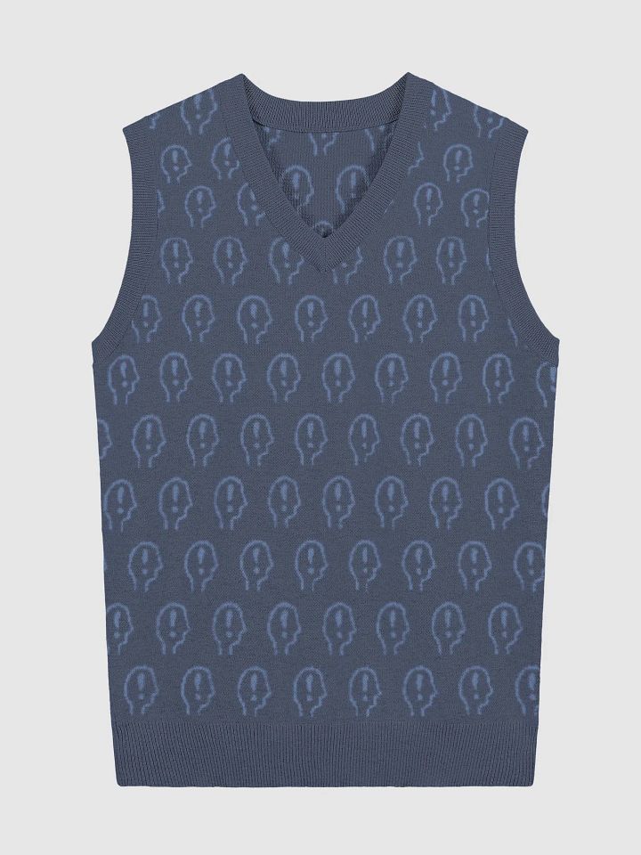 EXCLAIMING MENTALLY (duotone navy) knitwear vest product image (4)