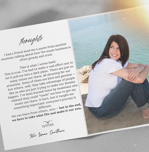 I had a friend send me a quote from another musician about how the music business is often greedy and cruel.  This is what I ...