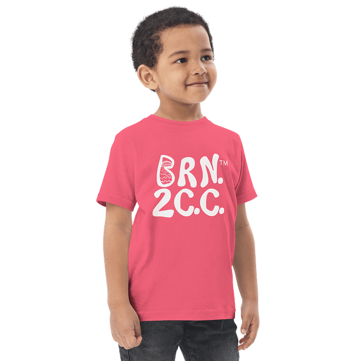 BRN.2C.C.™/BOURNE to Cape Cod™ | DTG Vintage Print | Toddler T-Shirt | Coastal Jersey Tee for Littles | White Logos product image (1)
