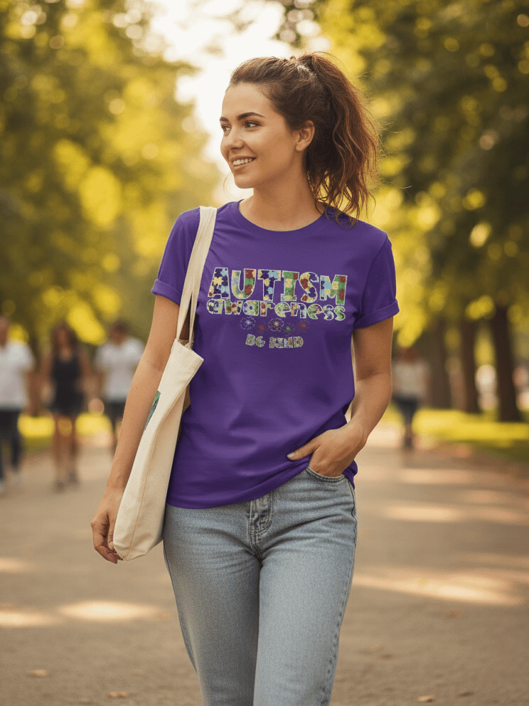 Autism Awareness “Be Kind” Puzzle Piece T-Shirt product image (23)