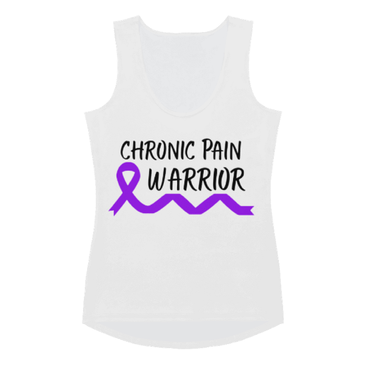 Chronic Pain Warrior Bottom Ribbon Tank Top (Women's) product image (1)