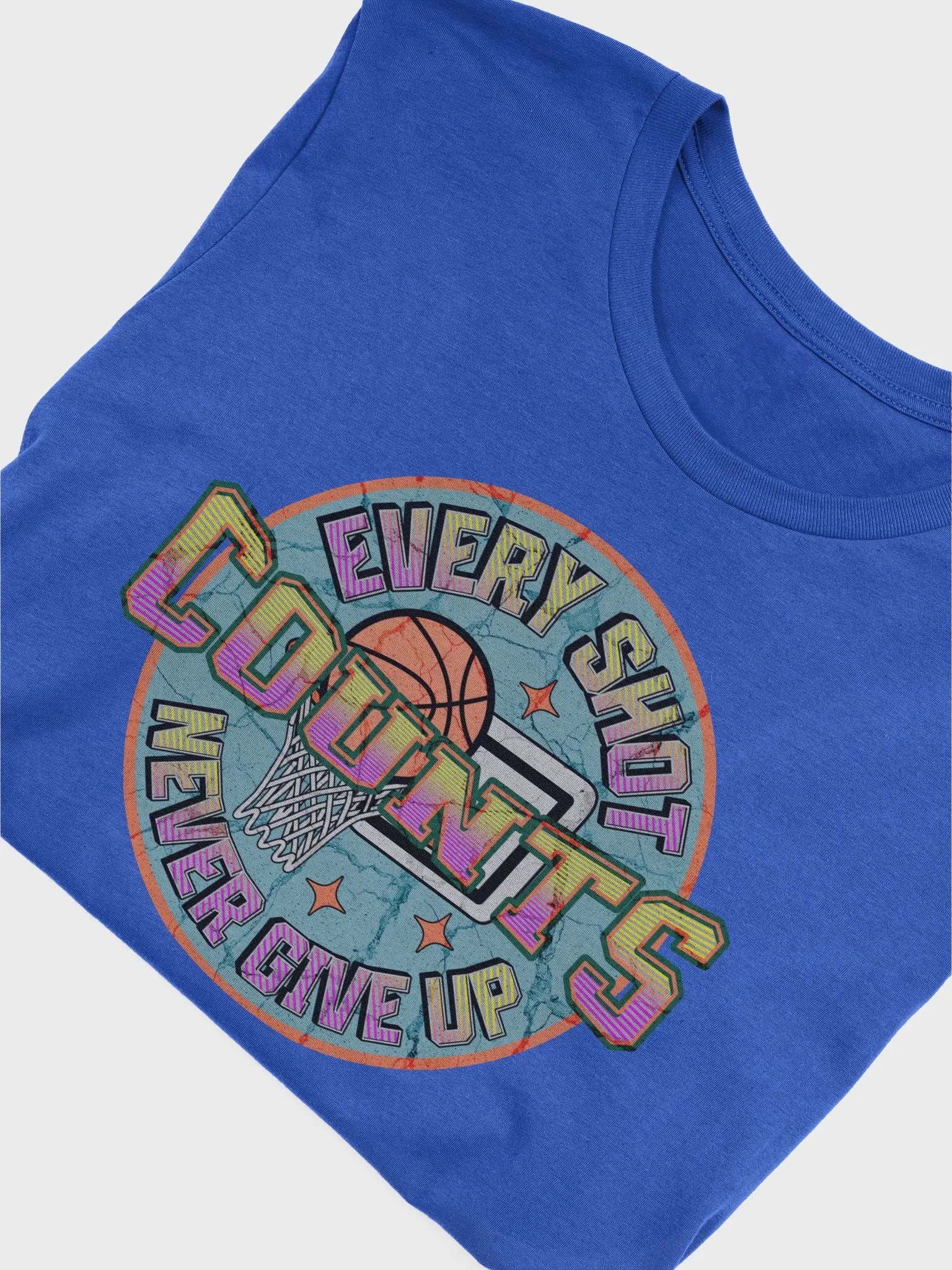 Every Shot Counts Basketball Motivational Circle T-Shirt product image (3)