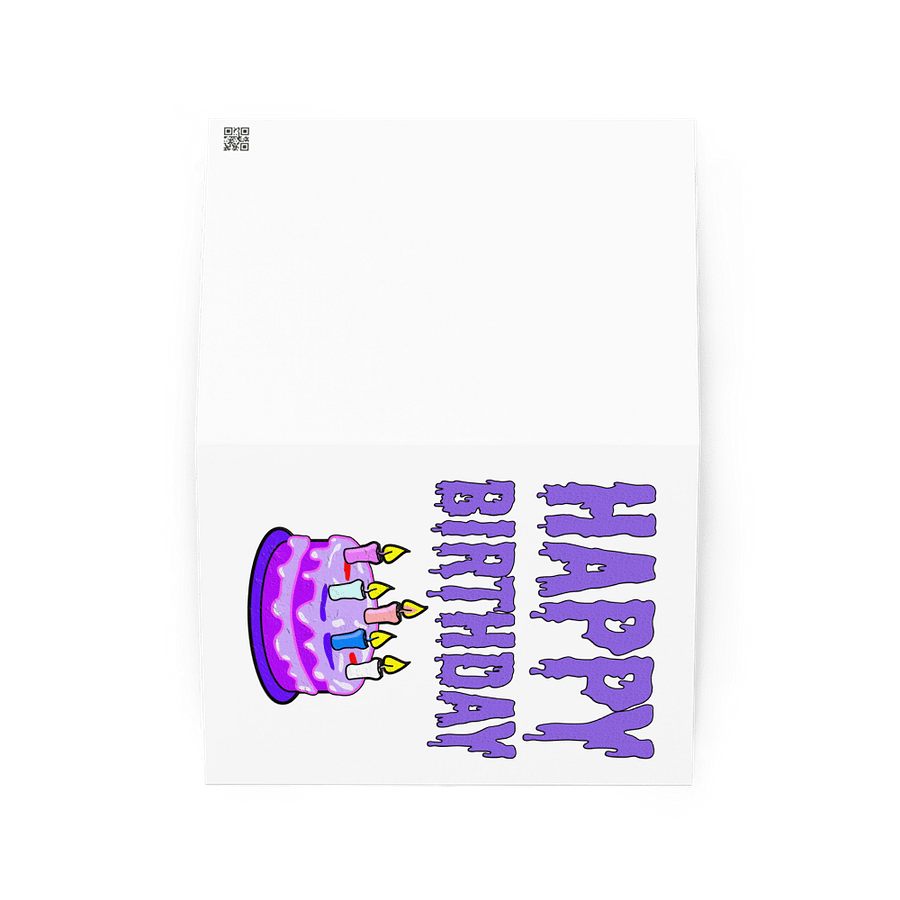 Happy Birthday (Cake With Candles) Birthday Card 5" x 7" product image (2)