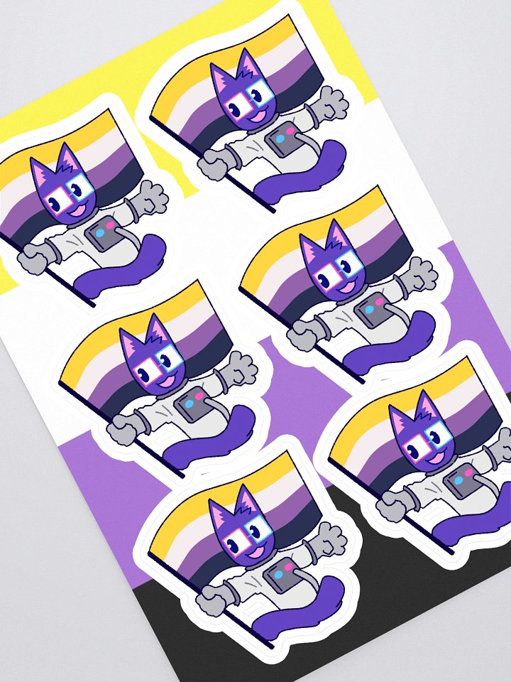 non-binary pride kaykay sticker sheet product image (1)