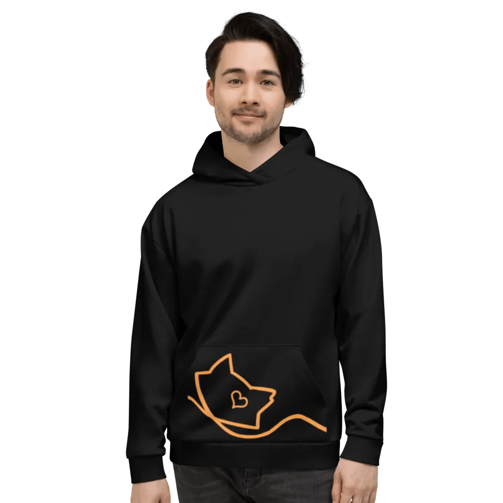 Mellow Ribbon Hoodie (black+orange) product image (3)