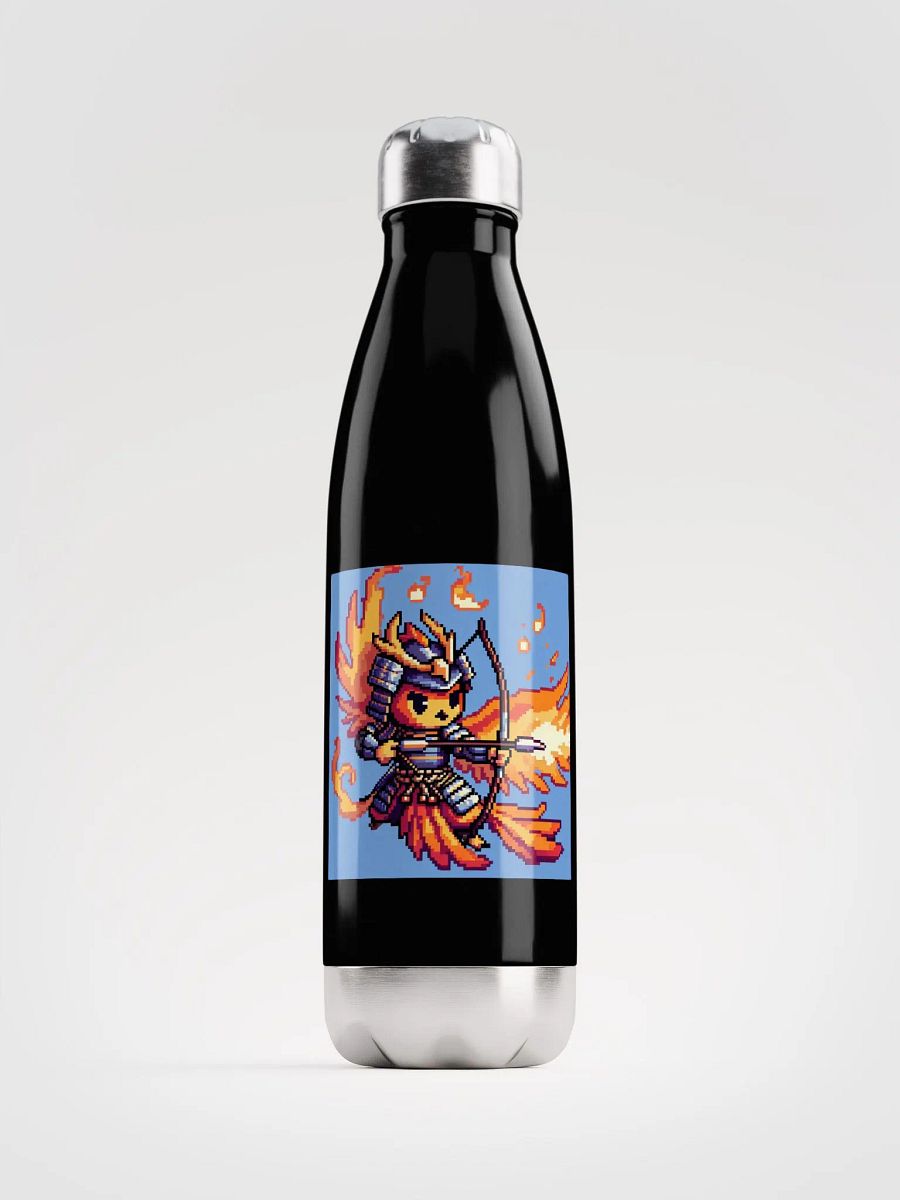 Pixel Art Phoenix Samurai Stainless Steel Water Bottle product image (1)
