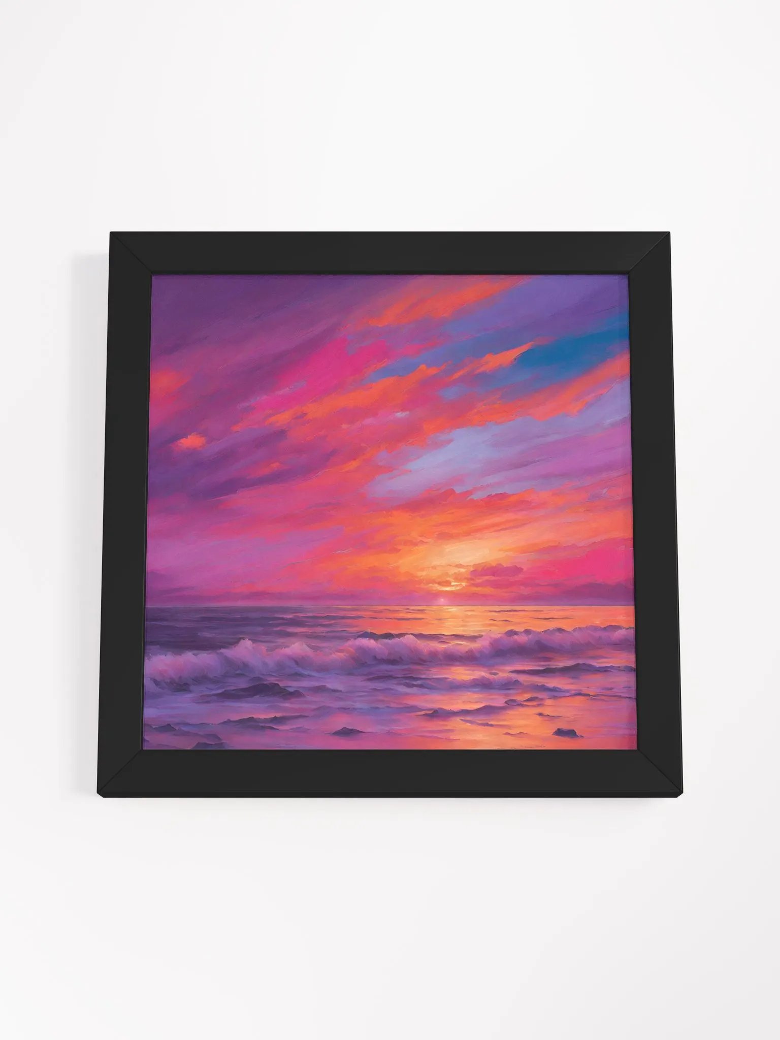 Sunset by the Sea Series #1; Eco-Friendly Matte Poster Art, AI Generated Images product image (4)