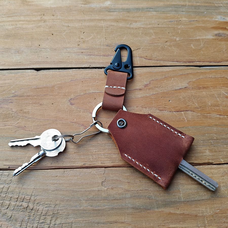 MEEBOY Personalized handmade leather key sleeve; Custom leather keychain; Protective Key cover for Broken Key product image (6)