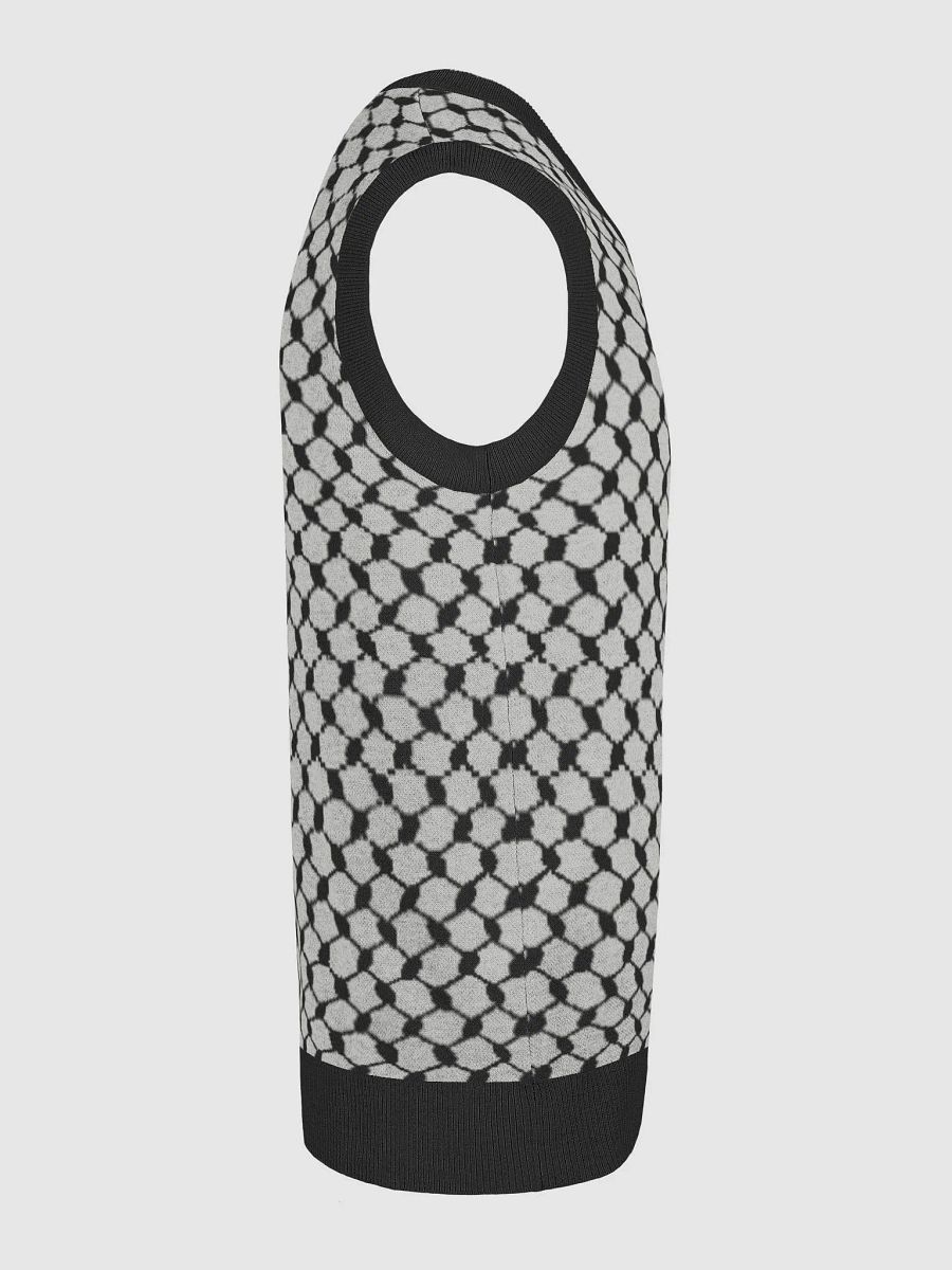 Keffiyeh Pullover Sweater Vest Grey and Black product image (5)