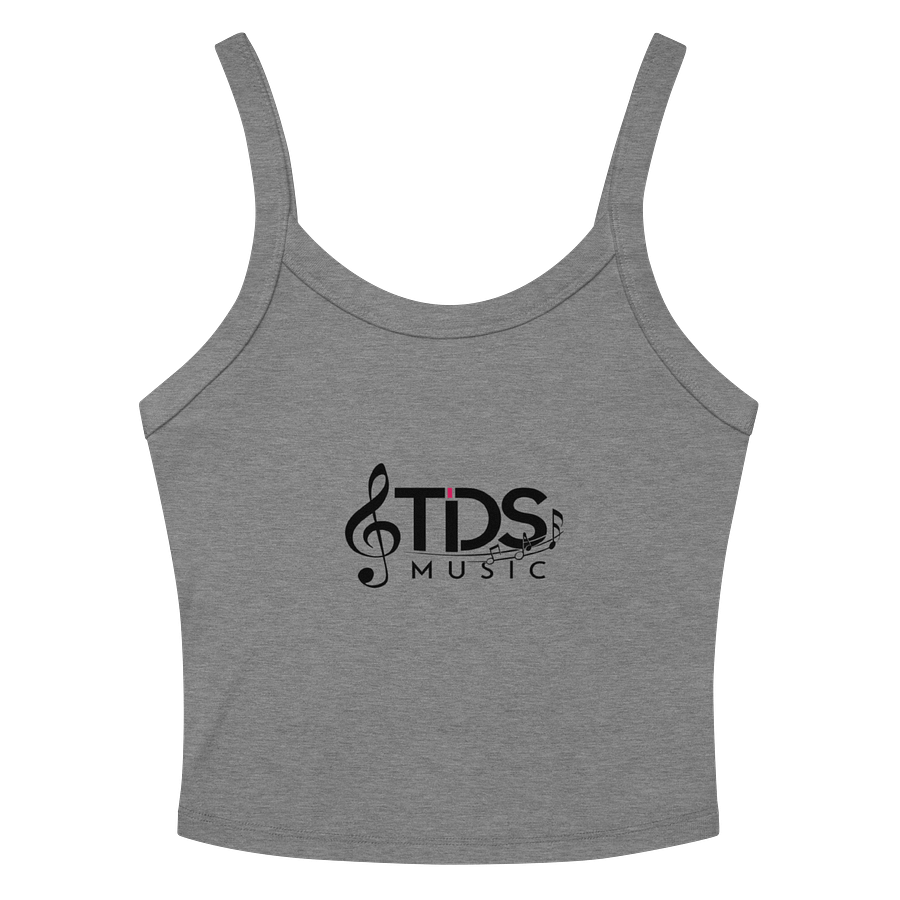 Women’s Micro-Rib Tank Top with TDS Music Design – Stretch Fit, Mid-Length, Scoop Neck | TDS Music product image (3)