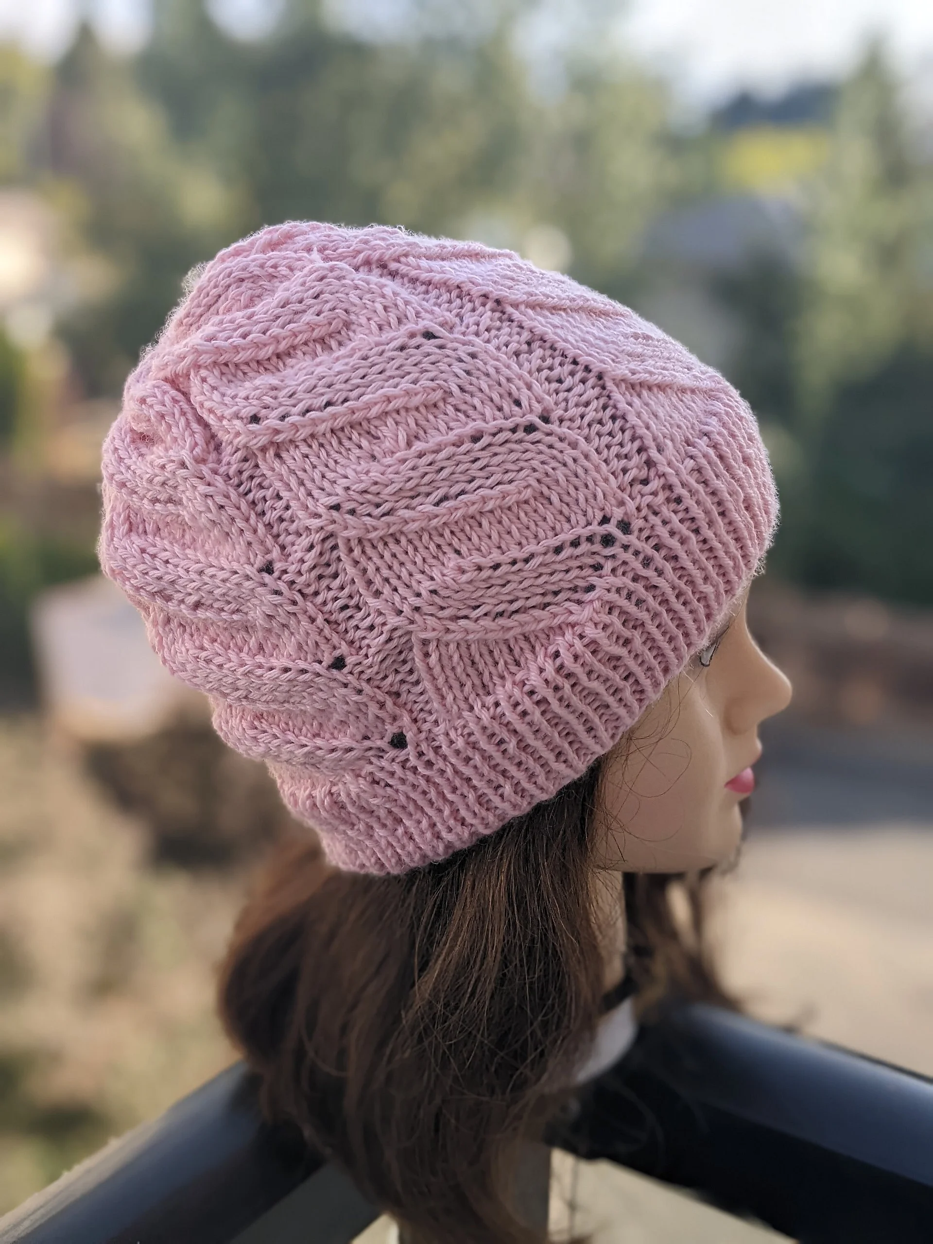 Azure Faux Cables Knit Hat Pattern product image (4)