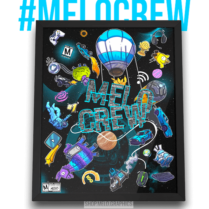 #MELOtober 2024 Personalized MELO CREW Chaos - Framed Poster | #MadeByMELO product image (2)