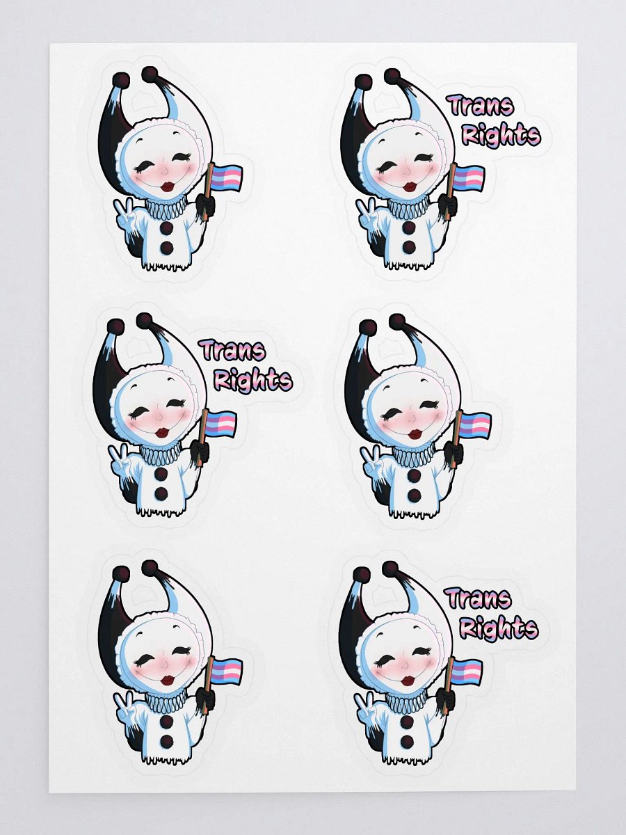 Pierrot Trans Rights Sticker Sheet product image (1)