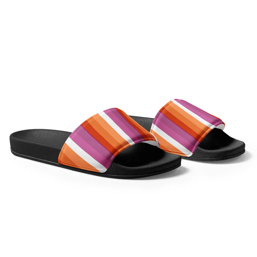 Pink And Orange Stripe Men's Shoe product image (3)