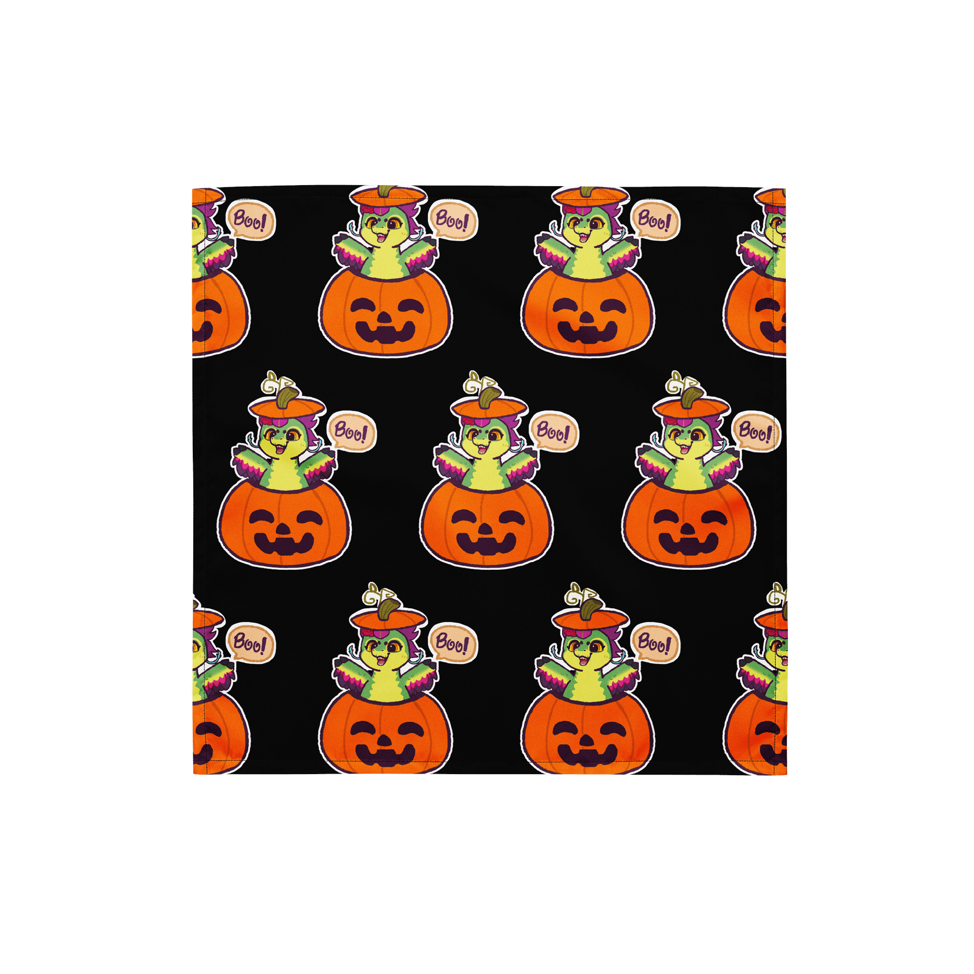 Halloween Pumpkin Raptor Bandana product image (1)