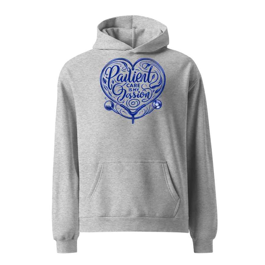 Passion Heart Blue Calligraphy Hoodie product image (1)
