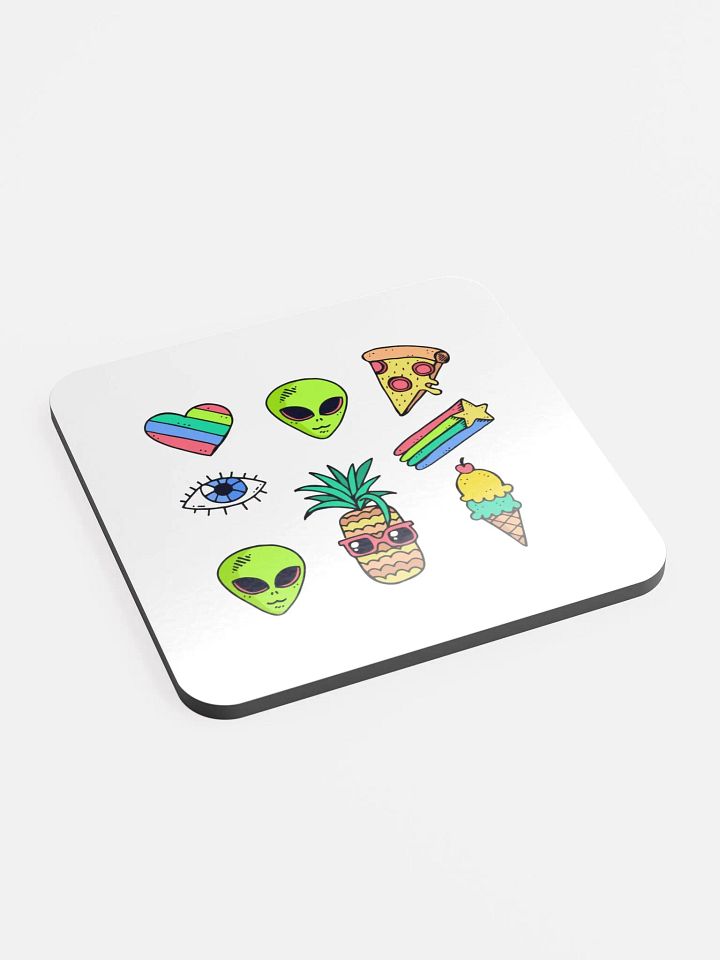 "Martians Take Belfast!" Roswell Aliens Cork Coaster product image (2)
