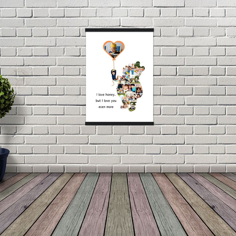 Winnie The Pooh Honey Bear Photo Collage Frames Canva Template product image (7)