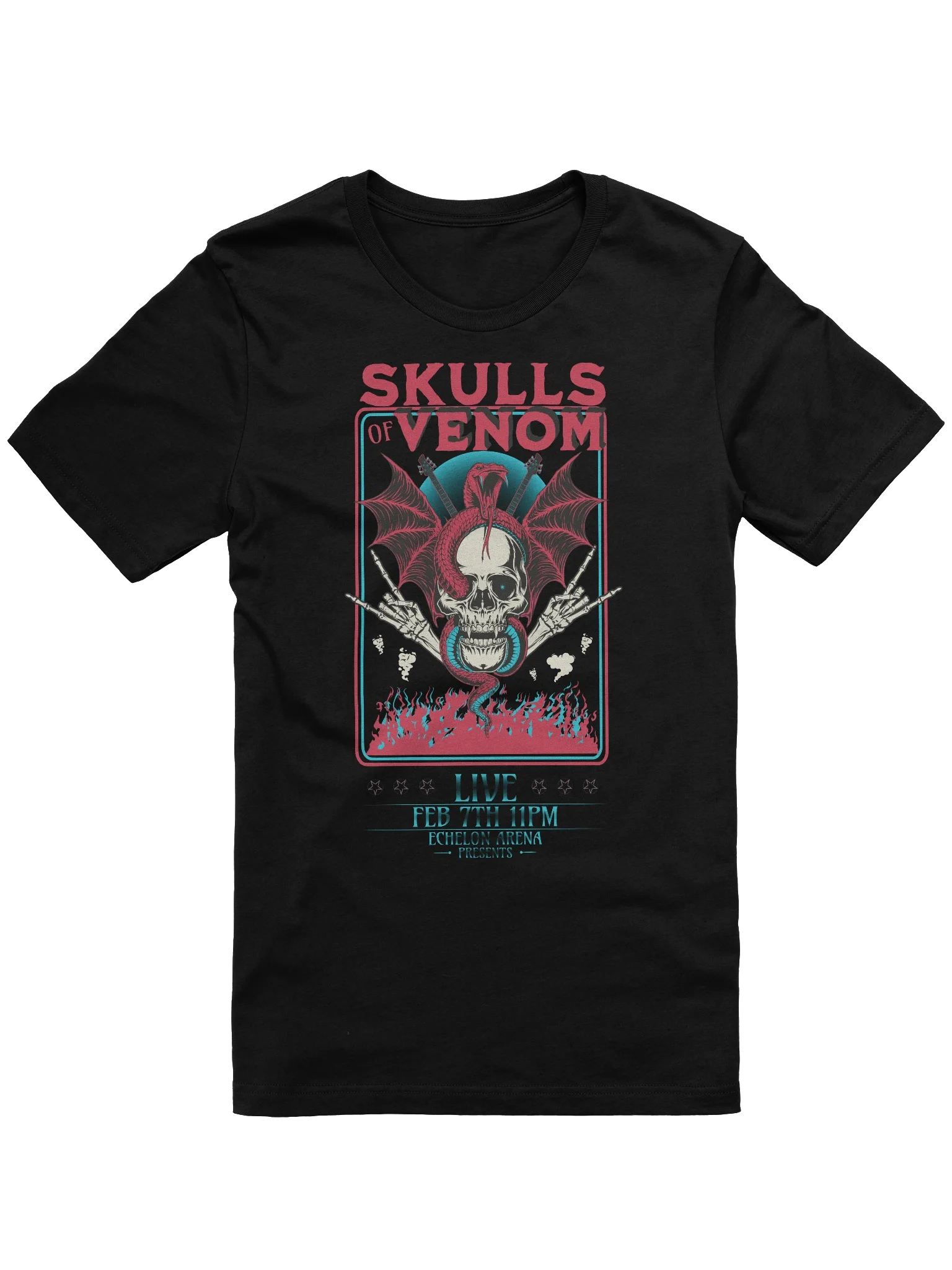 Stylish Skull-Themed T-Shirt for Venom Metal Band Fans product image (1)