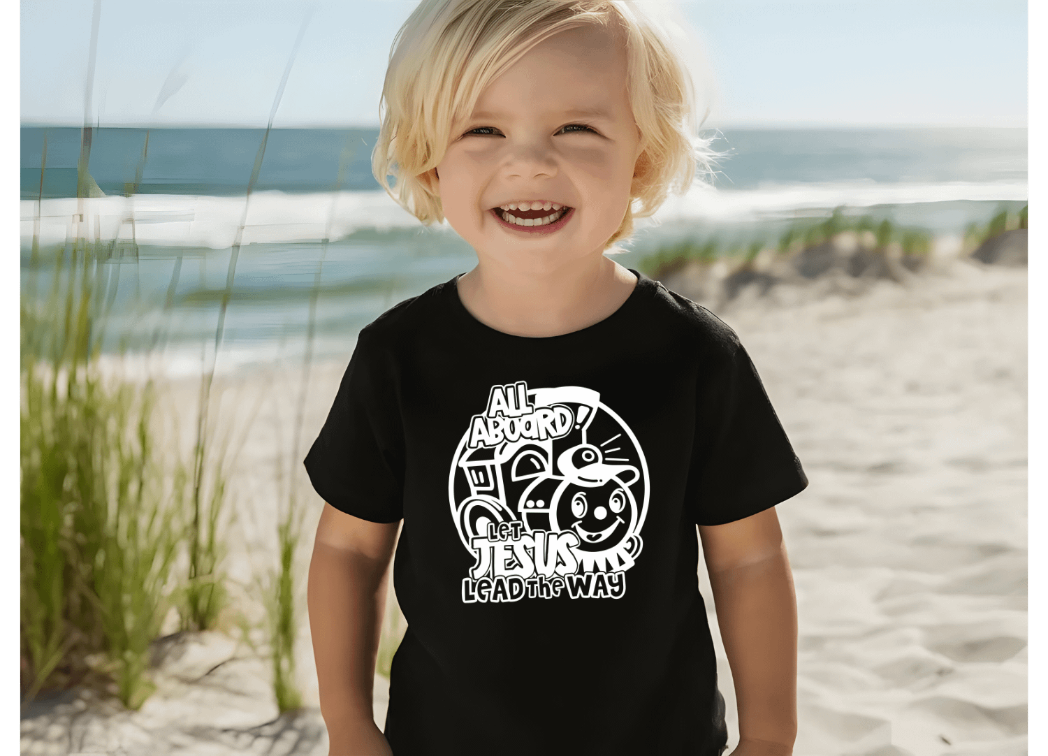 All Aboard - Let Jesus Lead the Way Toddler T-Shirt product image (4)