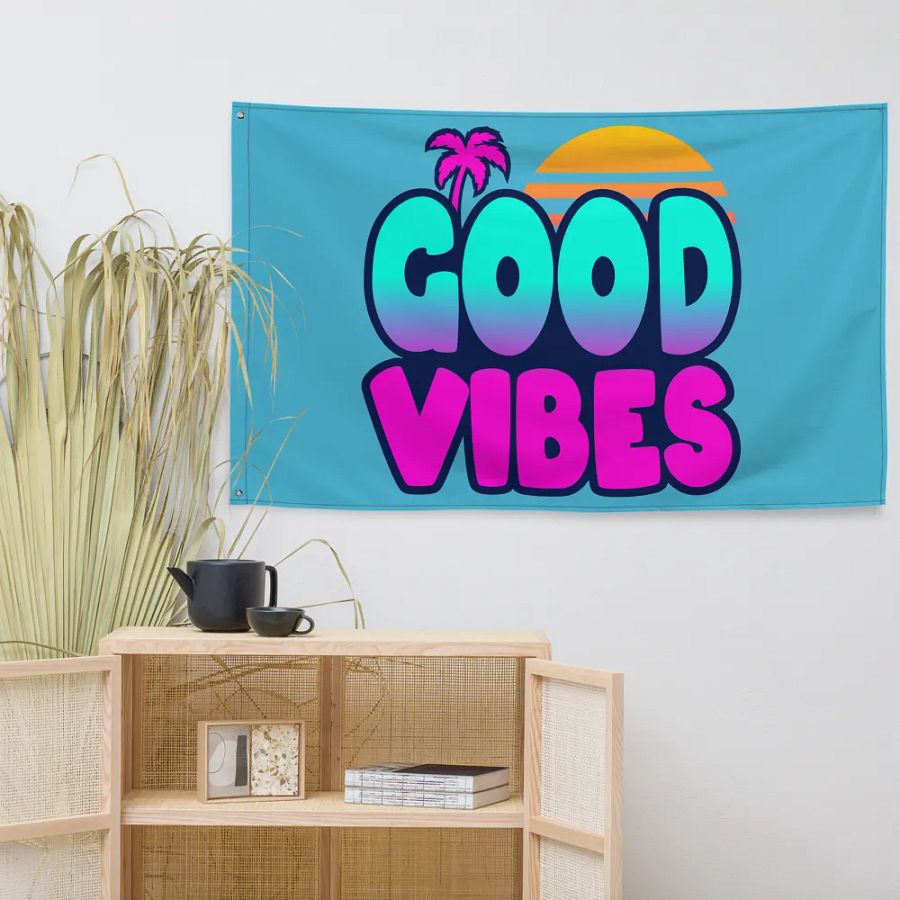 GOOD VIBES FLAG (BLUE) product image (7)
