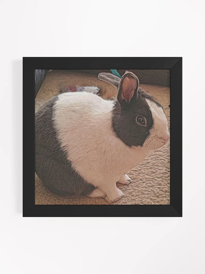 Black and White Bunny Framed Poster product image (1)
