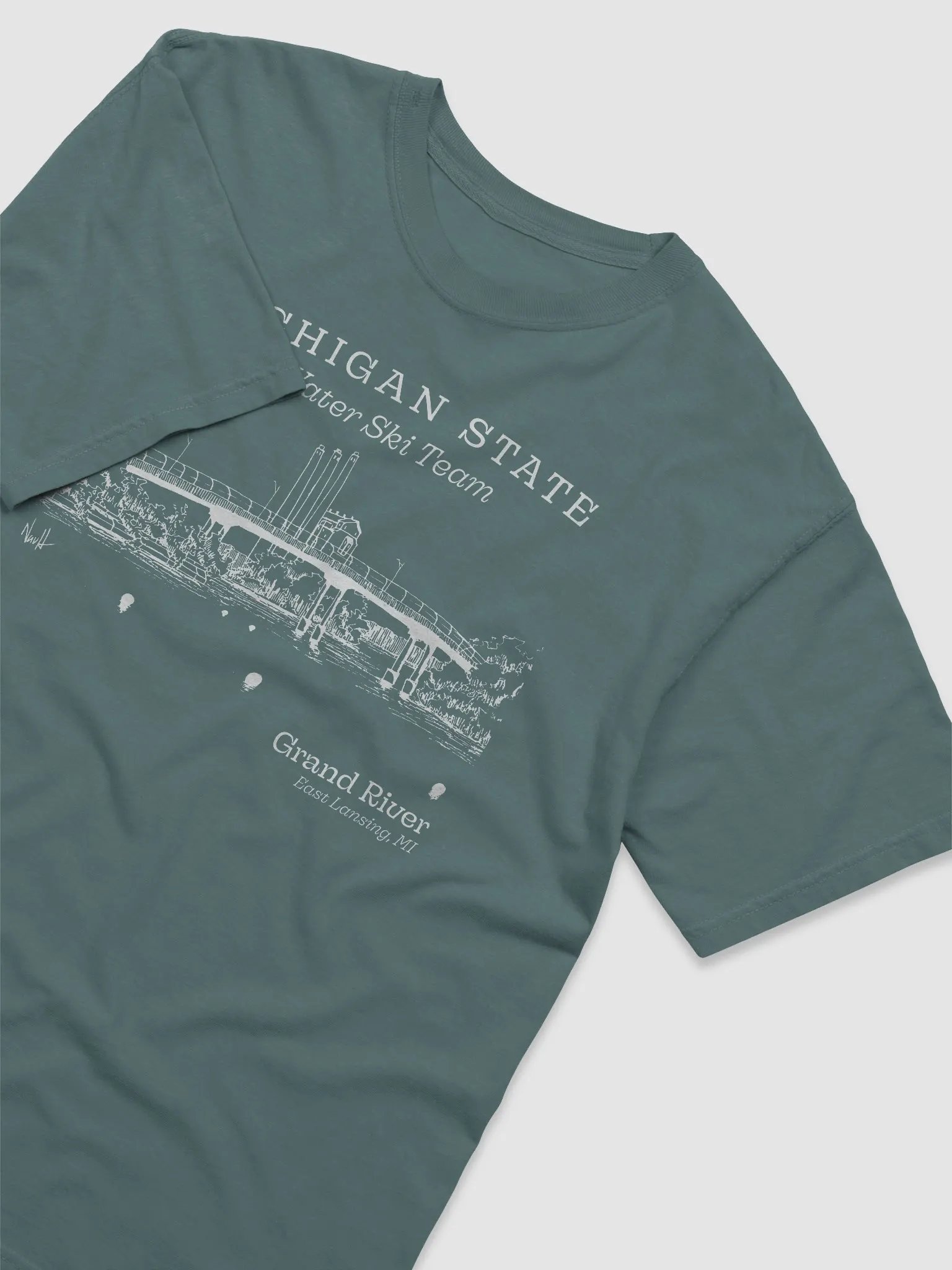 MSU Waterski Scenic Tee (Dark) product image (9)
