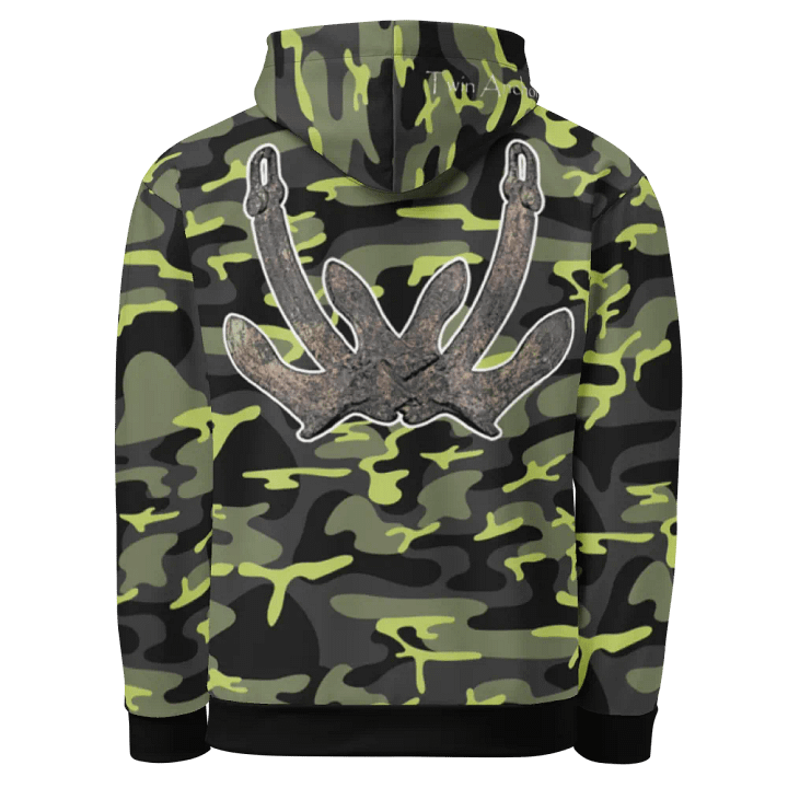 Green Camouflage Anchor Hoodie product image (1)