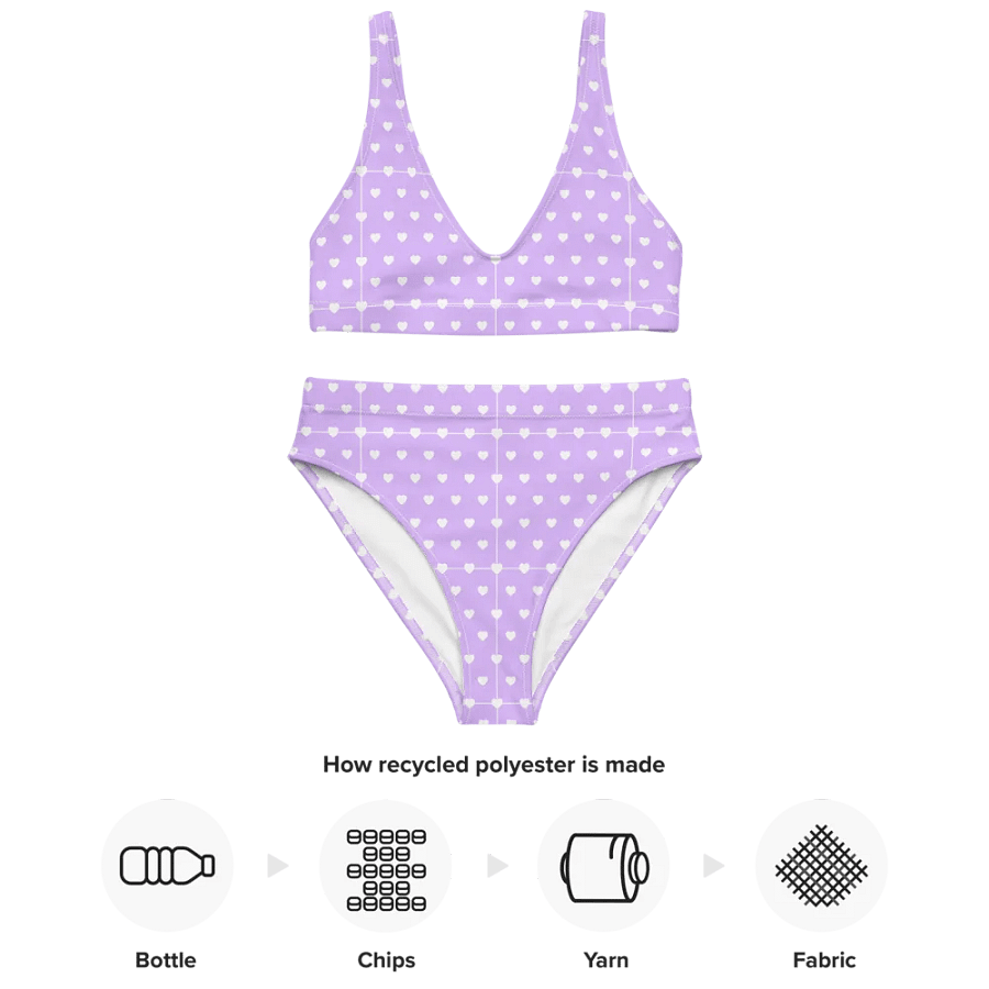 Pastel Heart Seamless Pattern High Waisted Bikini - V3 product image (4)