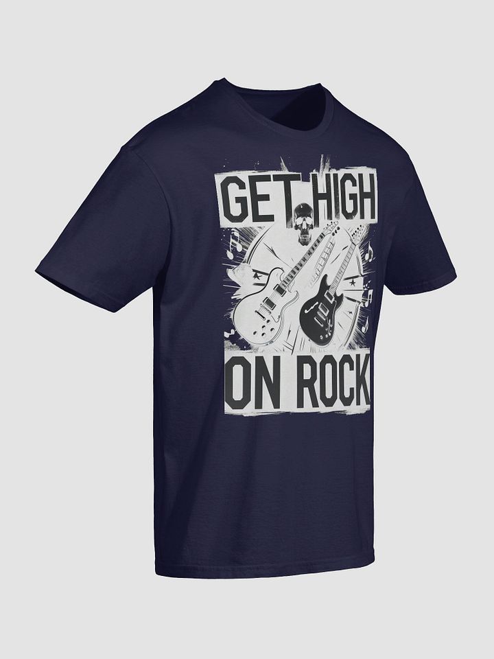 Rock Music-Inspired T-Shirt – Bold 'GET HIGH ON ROCK' Design, Unisex Fit product image (2)