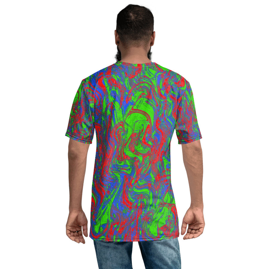 Techno Pattern T-Shirt in Red, Green, Blue, and Purple product image (8)