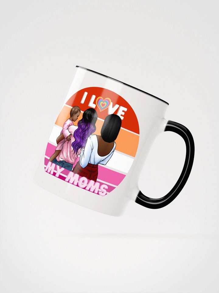 LGBTQ Family Design with Two Moms and Child Ceramic Mug with Color product image (5)