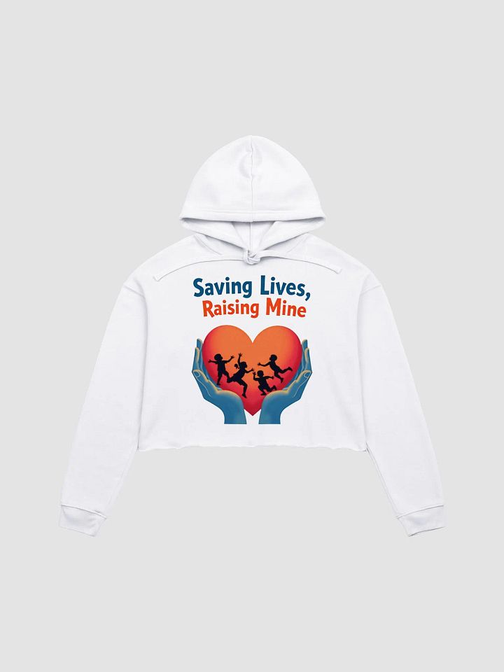 Medical Moms and dads, multitasking Heroes Crop Hoodie product image (4)