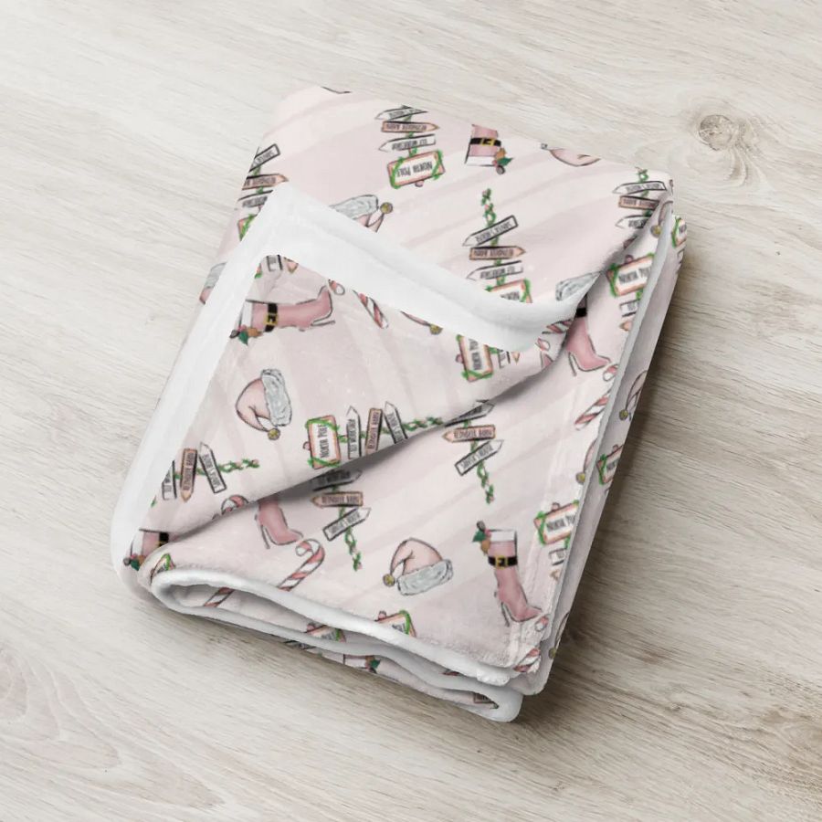 Pink Christmas Blanket product image (6)